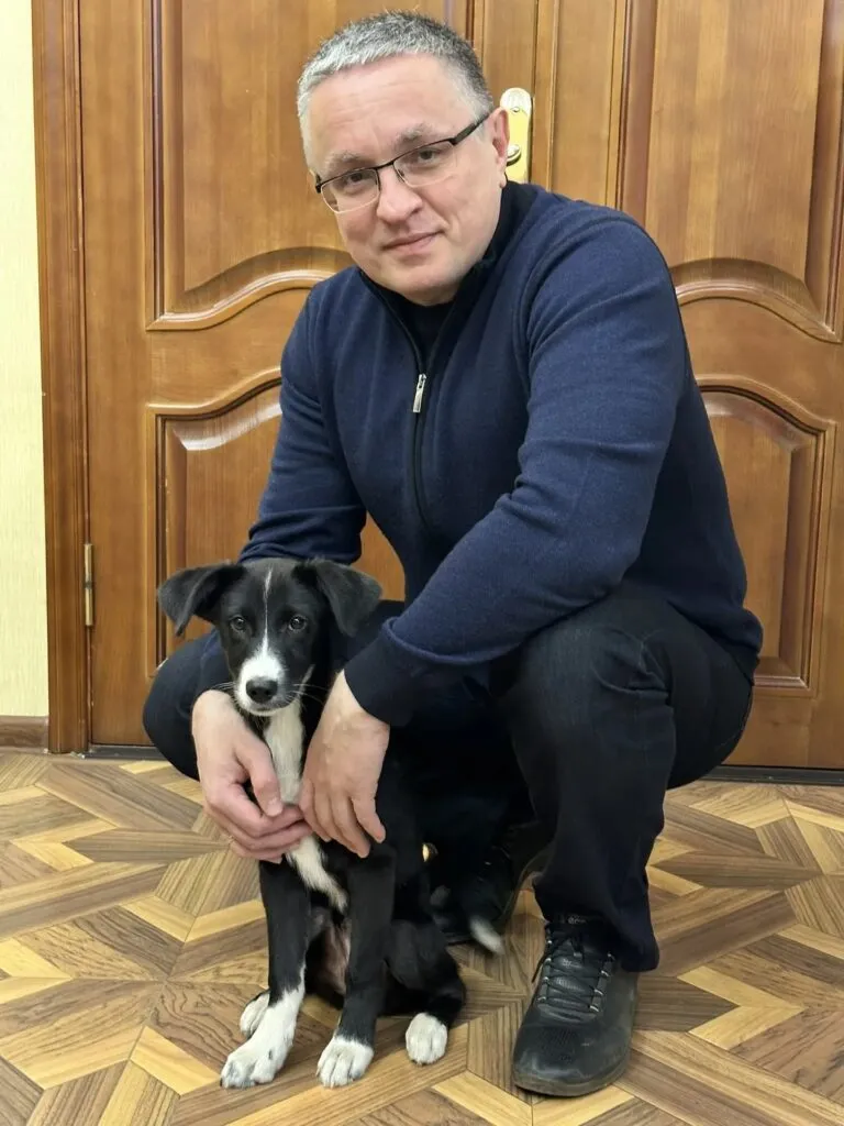 Глава Калуги ищет хозяина для найденного щенка