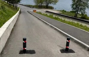 В Калуге перекрыли въезд машин на набережную Яченского водохранилища