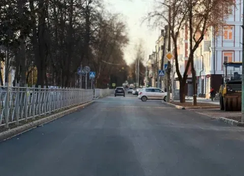 На улице Чичерина в Калуге уложили новый асфальт